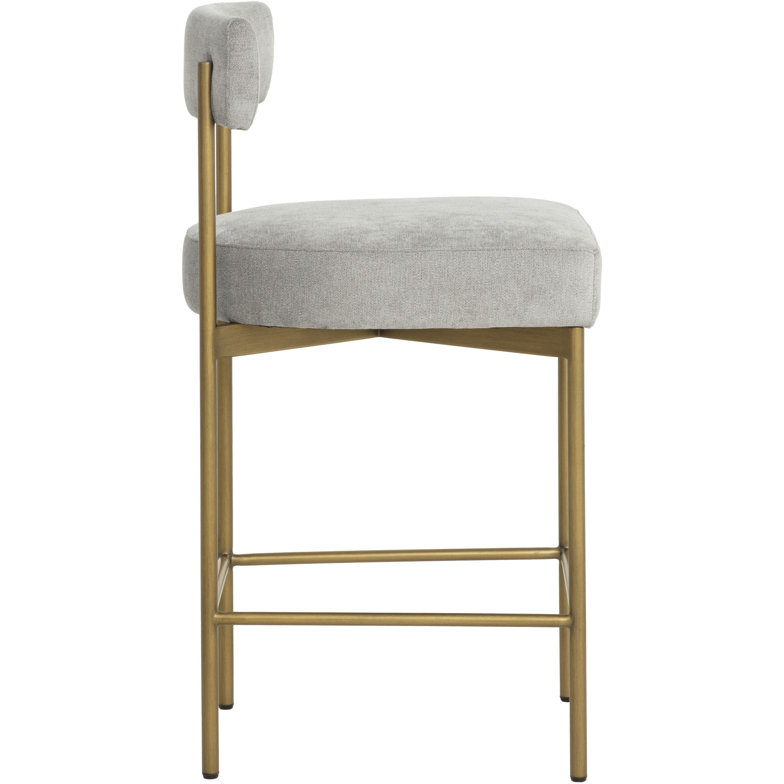 Seneca 36.5 inch Antique Brass / Polo Club Stone Counter Stool